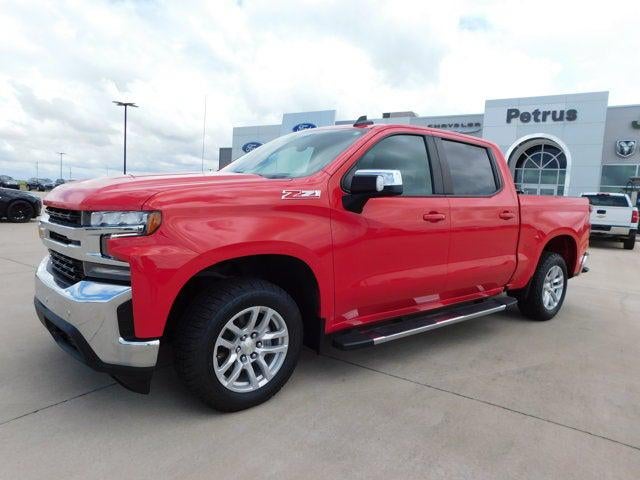 2022 Chevrolet Silverado 1500 LTD 4WD Crew Cab Short Bed LT in Red Hot — front three-quarter view